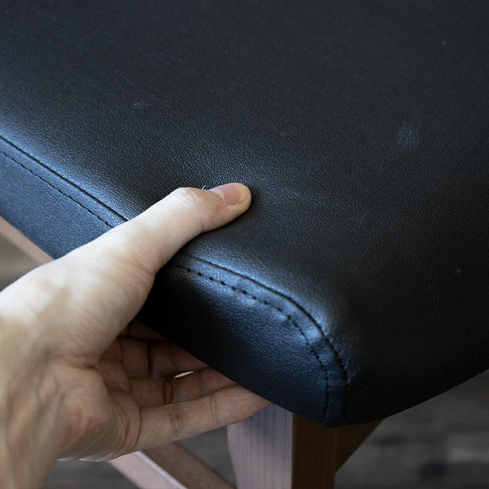 ダイニングチェア 2脚セット 完成品 おしゃれ 北欧 合皮 PVCレザー 天然木 タモ材 シンプル モダン 木製 ブラウン チェア 2脚組 2人 木目 ウレタン塗装 合成皮革 ブラック お手入れ簡単 新生活