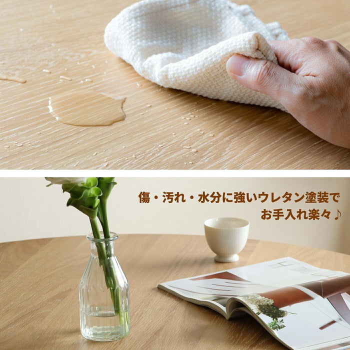 ダイニングテーブル 丸 120 丸テーブル 4人 4人掛け 4人用 丸形 円形 円卓 円形テーブル 120cm ダイニング テーブル ラウンドテーブル 食卓テーブル 木製 オーク ウレタン 木目 ナチュラル  ブラウン 北欧 おしゃれ テーブル単品