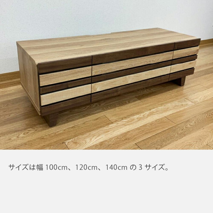 テレビ台 ローボード 幅140cm 完成品 収納 引き出し おしゃれ 北欧 テレビボード 格子 木目 オーク ウォールナット 柄 リビングボード 脚付き tv台 高さ 38 cm tvボード ナチュラル ブラウン 新生活 シギヤマ家具工業