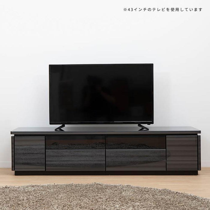 テレビ台 ローボード 160 cm 収納 引き出し おしゃれ 北欧 テレビボード ロータイプ ホワイト ブラック 光沢 ツヤ 艶 UV塗装 リビングボード ガラス  TVボード シンプル モダン ラック 新生活 シギヤマ家具工業