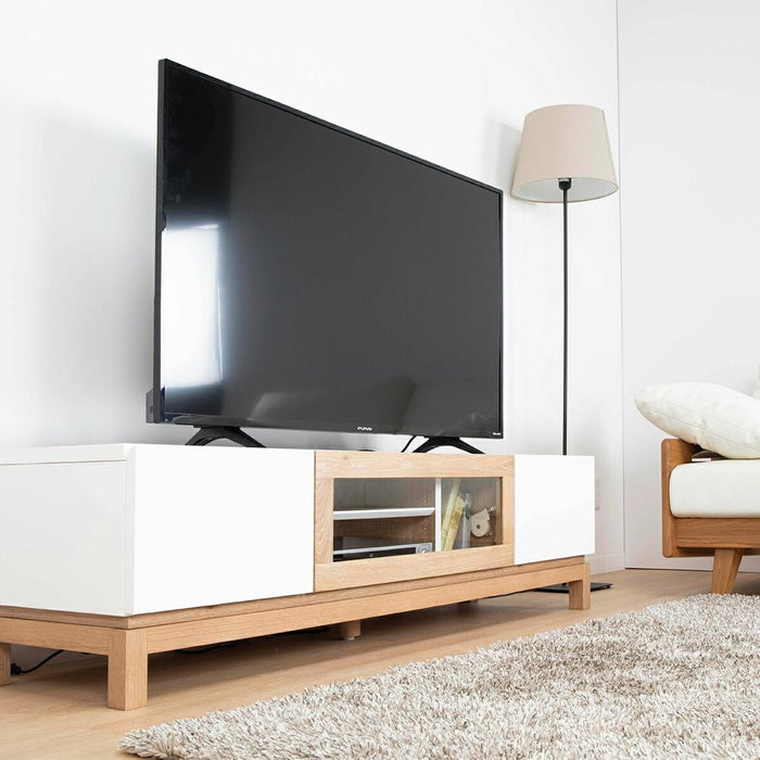 テレビ台 ローボード 白 180 cm おしゃれ 北欧 収納 引き出し テレビボード ロータイプ ホワイト オーク 無垢材 光沢 艶 UV塗装 リビングボード 脚 TV台 TVボード シンプル モダン TVラック 新生活 シギヤマ家具工業