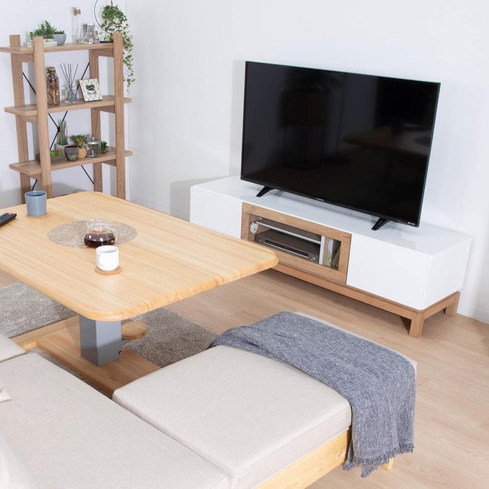 テレビ台 ローボード 白 180 cm おしゃれ 北欧 収納 引き出し テレビボード ロータイプ ホワイト オーク 無垢材 光沢 艶 UV塗装 リビングボード 脚 TV台 TVボード シンプル モダン TVラック 新生活 シギヤマ家具工業
