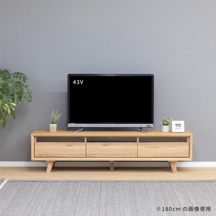 テレビ台 ローボード 180 cm 脚付き おしゃれ 北欧 テレビ TV 収納 引き出し テレビボード ロータイプ ガラス リビングボード 木製 ホワイトオーク 木目 ウレタン塗装 TVボード 配線 コーダー TVラック シンプル 新生活 シギヤマ