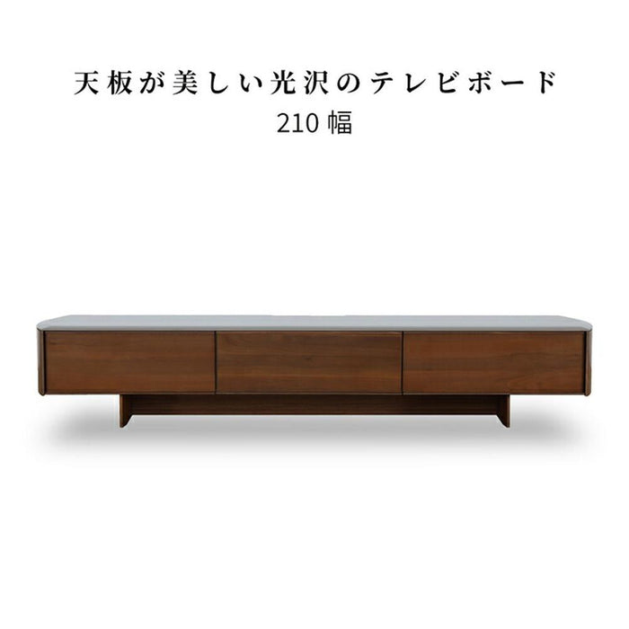 テレビボード おしゃれ TVボード テレビ台 ウォールナット WN ブラウン ロータイプ モダン シンプル 210 北欧 タップ収納 リビング 大型 幅210 ローボード 高さ39 50インチ 55インチ 50V テレビラック サイドボード
