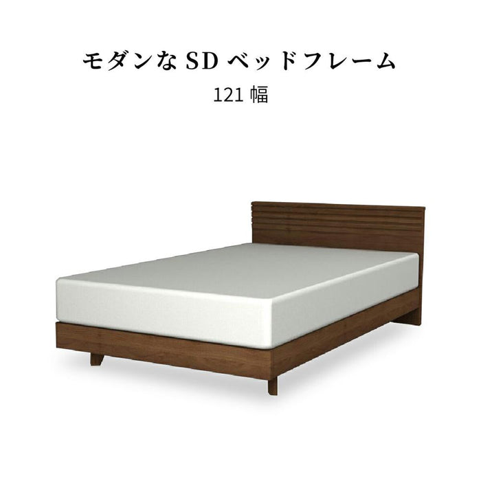 ベッドフレーム セミダブル すのこ 木製 北欧 幅120 床面高 25 ブラウン 桐 無垢 すのこベッド ナチュラル シンプル モダン デザイン 頑丈 天然木 桐材 ウォールナット SD 木製ベッド 無垢材 茶 お掃除 ルンバ 睡眠 安心