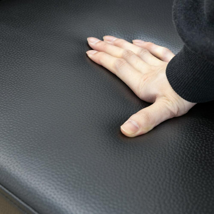 ダイニングベンチ 背もたれ付き 140cm ブラック 椅子 チェア アイアン 脚 スチール 黒 二人掛け PVC レザー クッション ベンチ おしゃれ シンプル アイアン ソファ モダン 組み立て リビング ダイニング くつろぎ チェア単品