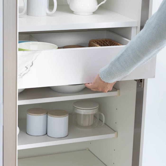 食器棚 60cm  ガラス 大理 セラミック調 高級感 ダイニングボード キッチンボード