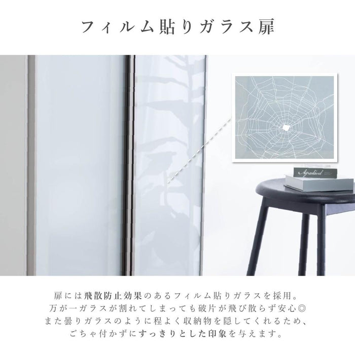 食器棚 60cm  ガラス 大理 セラミック調 高級感 ダイニングボード キッチンボード