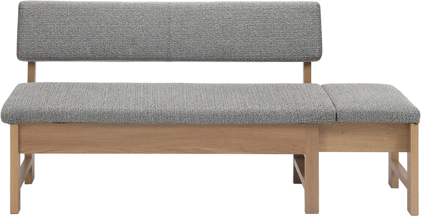 ダイニングベンチ 幅130 162cm 伸長 3人 オーク ウォールナット 強化紙