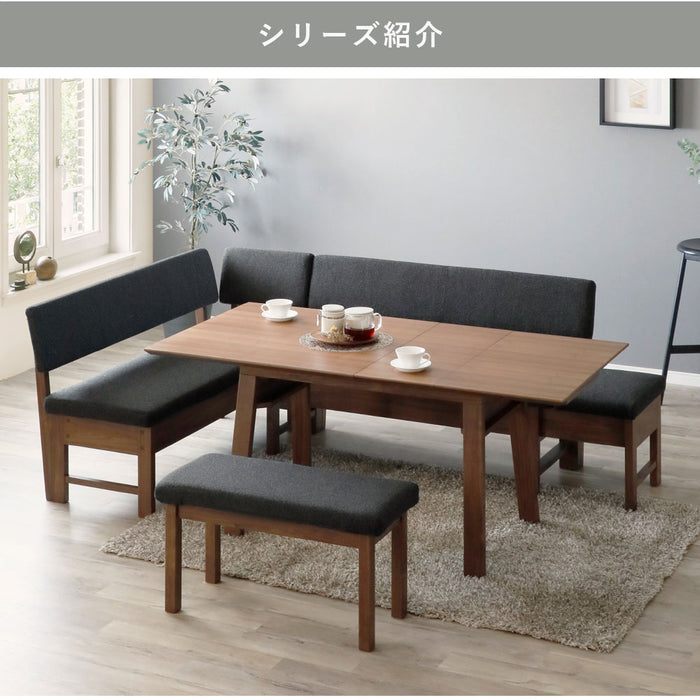 ダイニングベンチ 幅80cm オーク ウォールナット 強化紙 ファブリック