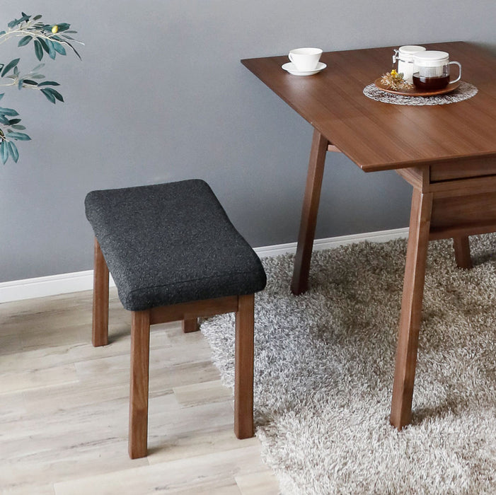 ダイニングベンチ 幅80cm オーク ウォールナット 強化紙 ファブリック