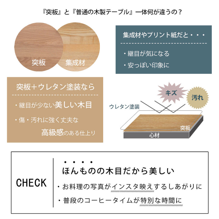 ダイニングテーブル 4人 幅120cm 収納 オーク ウォールナット 突板 北欧