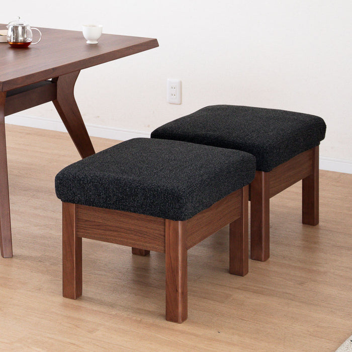オットマン 幅60cm スツール チェア ラバーウッド 無垢材 ファブリック 北欧