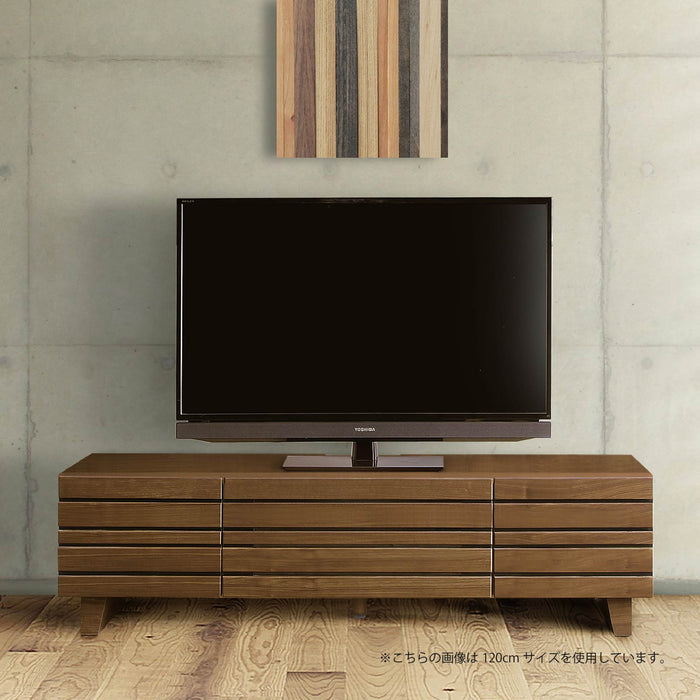テレビボード 幅120cm 脚付き 木目調 北欧 ルーバー 格子 ローボード コンパクト