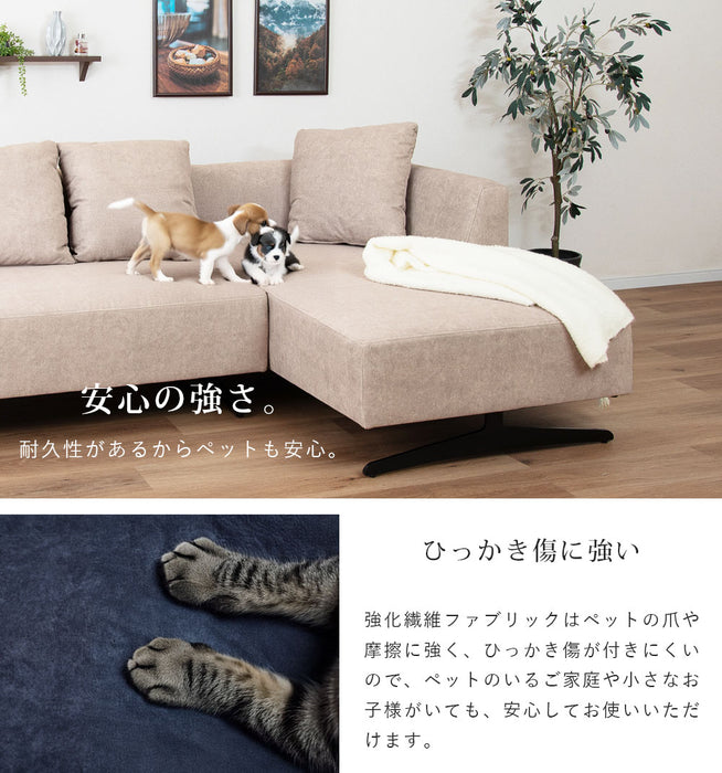 ソファ 幅215cm 3人 本体完成品 2way 傷に強い 撥水加工 モダン 北欧