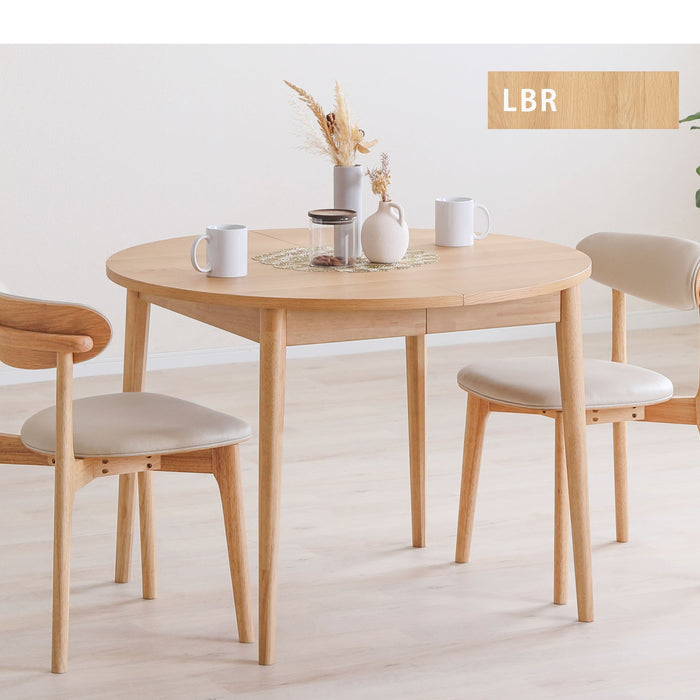 丸テーブル 2人 4人 幅100 140cm 伸長 ラウンドテーブル オーク ウォールナット 突板 北欧