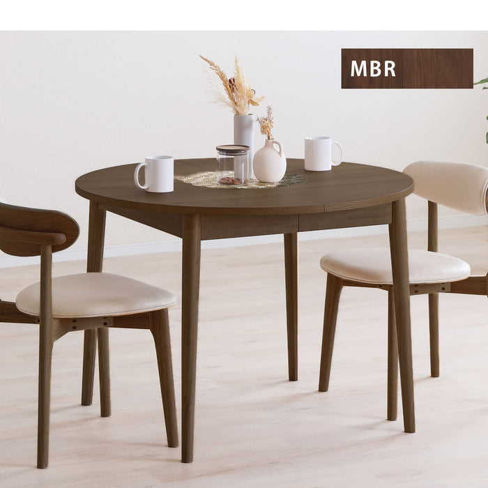 丸テーブル 2人 4人 幅100 140cm 伸長 ラウンドテーブル オーク ウォールナット 突板 北欧