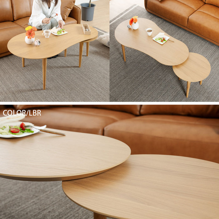 ローテーブル 幅110 143cm 伸長 丸テーブル ウォールナット オーク 突板 北欧