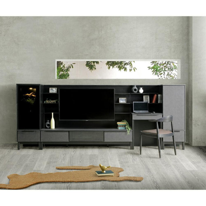 テレビ台 ハイタイプ 幅 180 収納 引き出し おしゃれ モダン ミドルタイプ 壁面収納 飾り棚 TV台 リビング収納 木製 高級感 セラミック シンプル 黒 ブラック BK テレビラック フルオープンレール 新生活 サンキ 送料無料