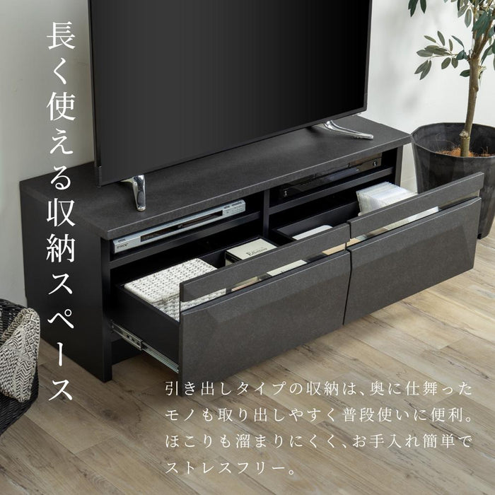テレビ台 おしゃれ 幅 110 収納 ロータイプ 引き出し収納 テレビ台 ローボード モルタル セラミック リビングボード ガラス 北欧 シンプル ロータイプ テレビ デッキ収納 完成品 テレビラック フルオープンレール 新生活 送料無料
