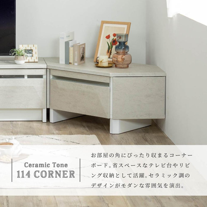 テレビ台 コーナー おしゃれ ローボード TV台 三角 テレビラック テレビボード セラミック リビングボード モルタル 収納 シンプル ロータイプ テレビ デッキ収納 完成品 テレビラック フルオープンレール 新生活 送料無料