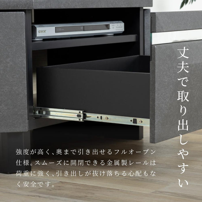 テレビ台 コーナー おしゃれ ローボード TV台 三角 テレビラック テレビボード セラミック リビングボード モルタル 収納 シンプル ロータイプ テレビ デッキ収納 完成品 テレビラック フルオープンレール 新生活 送料無料