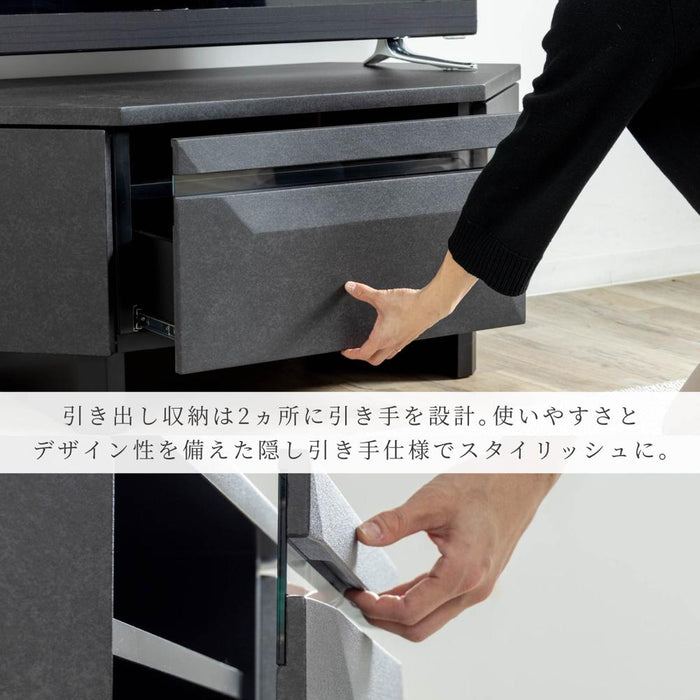 テレビ台 コーナー おしゃれ ローボード TV台 三角 テレビラック テレビボード セラミック リビングボード モルタル 収納 シンプル ロータイプ テレビ デッキ収納 完成品 テレビラック フルオープンレール 新生活 送料無料