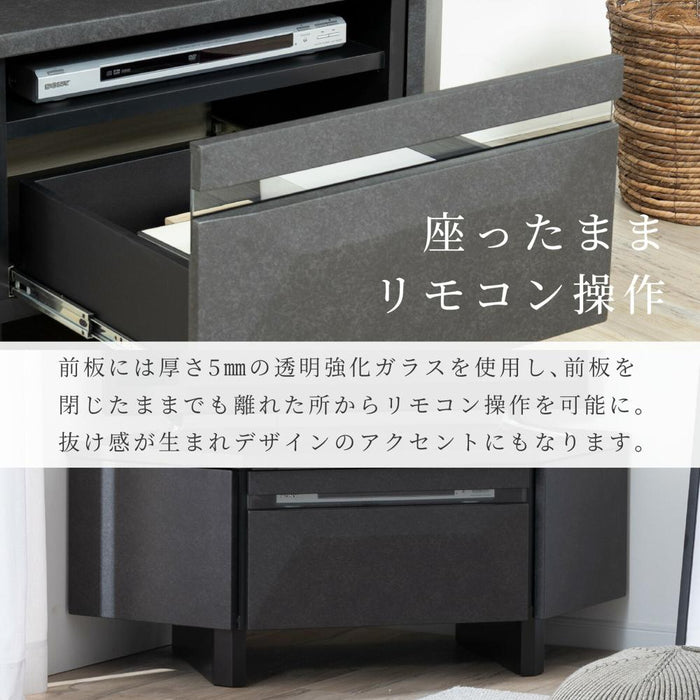 テレビ台 コーナー おしゃれ ローボード TV台 三角 テレビラック テレビボード セラミック リビングボード モルタル 収納 シンプル ロータイプ テレビ デッキ収納 完成品 テレビラック フルオープンレール 新生活 送料無料