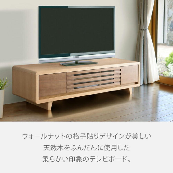 ローボード TV台 北欧 おしゃれ 収納 幅 120 TV 台 コンパクト 木製 リビング収納 テレビボード テレビ台 モダン 脚付き 組み立て ウォールナット タモ 引き出し 省スペース デッキ 配線 角丸 新生活 送料無料