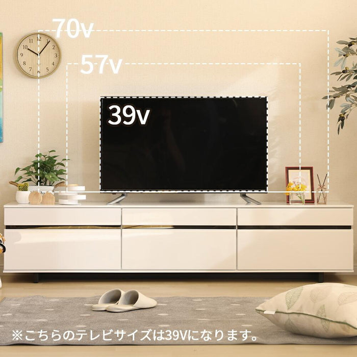 テレビボード ロータイプ 白 TV台 ローボード テレビ台 幅 180 TV 台 HDD 北欧 引き出し ホワイト リビングボード TVボード モダン シンプル おしゃれ デッキ収納 ハイグロス 光沢 鏡面 つや 新生活 送料無料