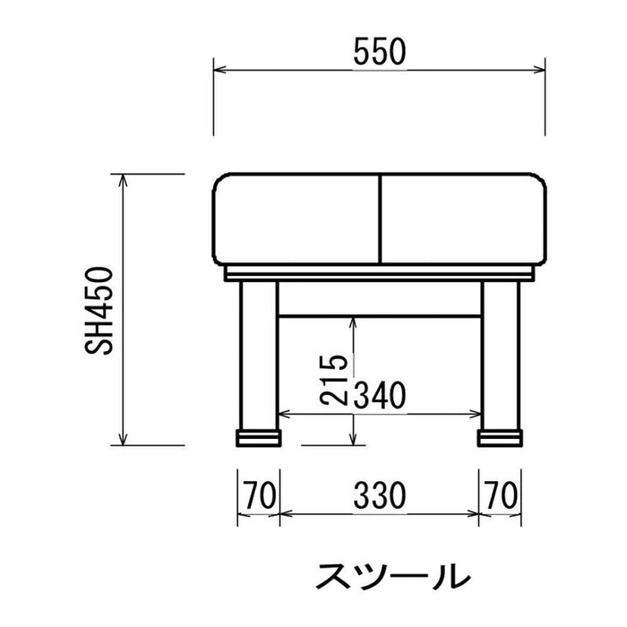 スツール 単品 北欧 幅 55 リビングチェア リビダイ LD おしゃれ 木製 ブラウン BR 茶 ブラック BK 黒 レザー PVC 合皮 ダイニングベンチ 一人用 シンプルくつろぎ ウッドチェア MBR 無垢 2本脚 新生活 送料無料