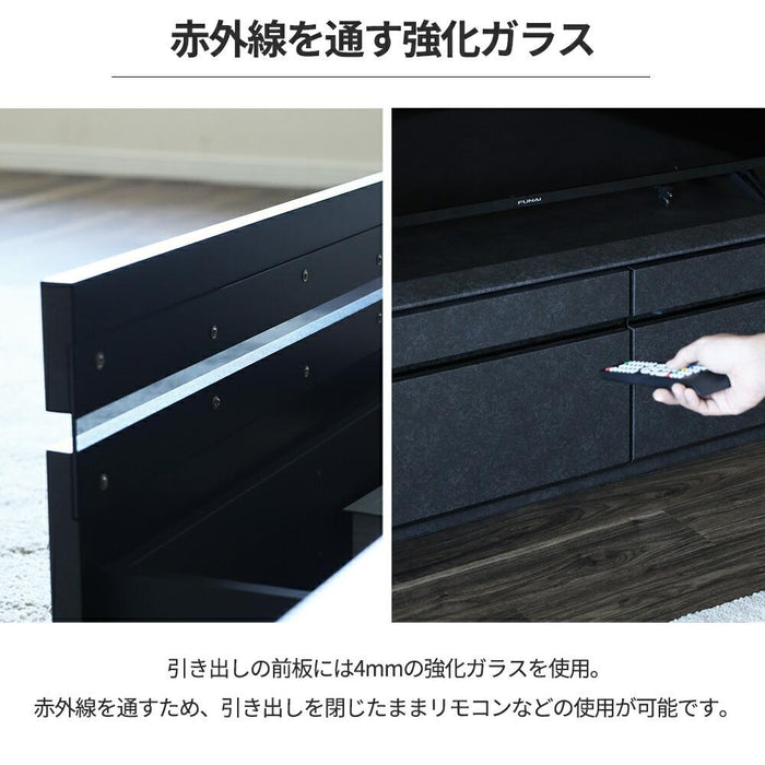 テレビボード テレビ台 幅 180 おしゃれ ロータイプ 引き出し 収納 大容量 セラミック調 黒 グレー ダークグレー TVラック TVボード リビング 収納 シンプル 高級 チェスト スタイリッシュ フルオープンレール 送料無料