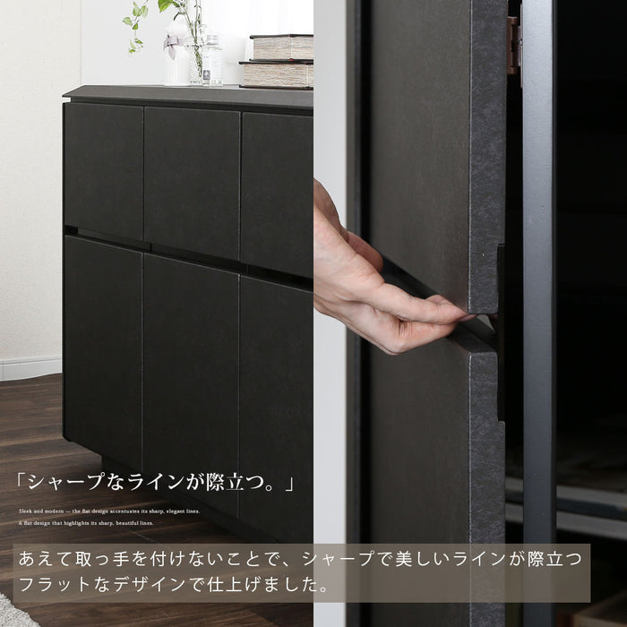サイドボード 幅120 奥行43 高さ80 チェスト 収納 大容量 可動棚 リビング ベッド横 おしゃれ シンプル ストーン セラミック調 グレー ダークグレー 石目柄 黒 クール 新生活 スタイリッシュ チェスト リビング 送料無料