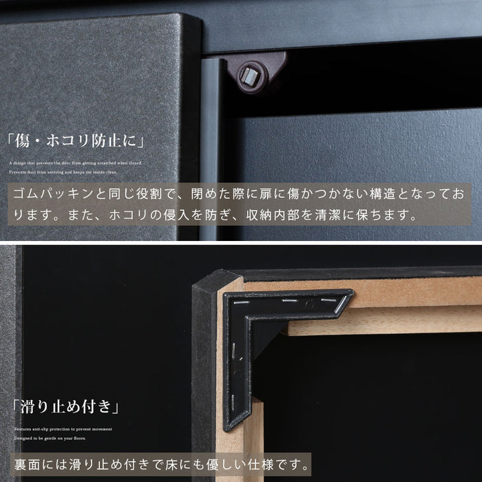 サイドボード 幅120 奥行43 高さ80 チェスト 収納 大容量 可動棚 リビング ベッド横 おしゃれ シンプル ストーン セラミック調 グレー ダークグレー 石目柄 黒 クール 新生活 スタイリッシュ チェスト リビング 送料無料