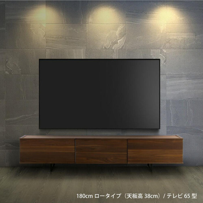 テレビ台 ローボード 180 テレビボード 半完成品 リビングボード 木製 TV台 リビング 収納 テレビラック スチール脚 収納棚 TVボード おしゃれ 脚付き 高さ調整 大型テレビ テレビ ウォールナット 天然木 ロボット掃除機