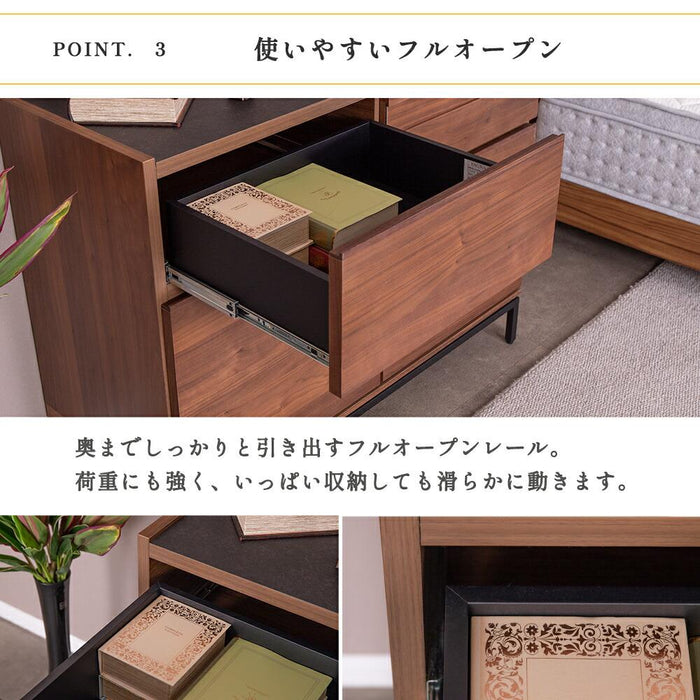 サイドボード リビングボード 100幅 収納 可動棚 金属フレーム モダン 高級感 おしゃれ 組み立て（工具入り） セラミック柄天板 無垢突板 ウォールナット材 ウレタン塗装 新生活 送料無料