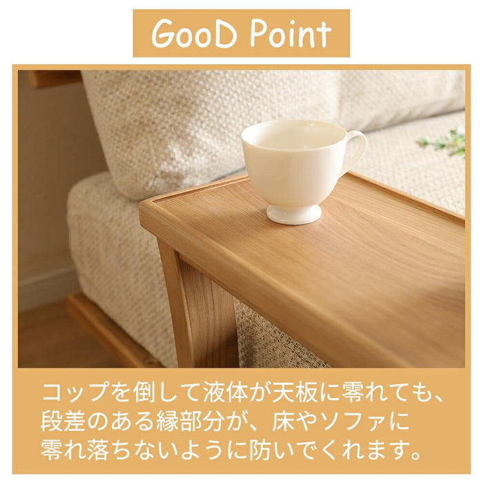 サイドテーブル 単品 シリーズ 組み立て 工具入り ホワイトオーク材 ウォールナット材 ウレタン塗装 サンキ 新生活 送料無料