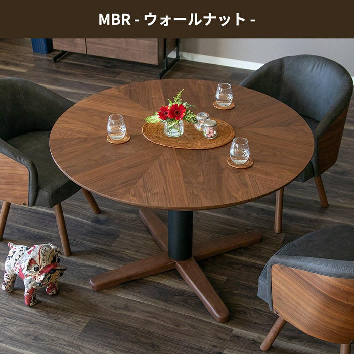 丸テーブル ラウンドテーブル ダイニングテーブル アイアン 脚 おしゃれ 円形 幅110 木製 天然木 110cm 4人掛け 2人 3人 コンパクト ヘリンボーン調 テーブル単品 ダイニング オーク ウォールナット ベージュ ブラウン テーブル 110