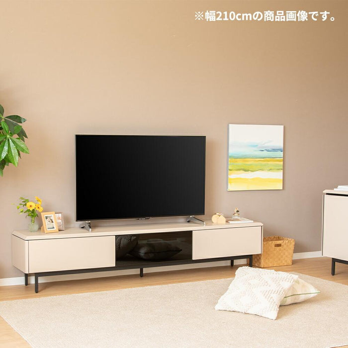 テレビボード テレビ台 210 TAUPE トープ くすみ グレー ベージュ 210cm ローボード 210 おしゃれ TVボード 本体完成品 シンプル モダン リビング 収納 大容量 収納 引き出し 幅210cm 大きめ TV台 TVボード 赤外線 リモコン操作