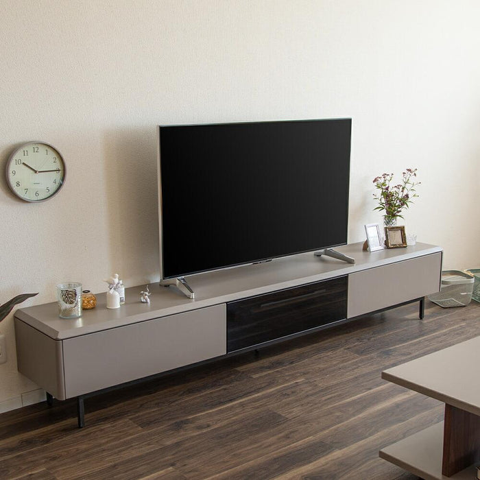 テレビボード テレビ台 240 TAUPE トープ くすみ グレー ベージュ 240cm ローボード 240 おしゃれ TVボード 本体完成品 シンプル モダン リビング 収納 大容量 収納 引き出し 幅240cm 大きめ TV台 TVボード 赤外線 リモコン操作