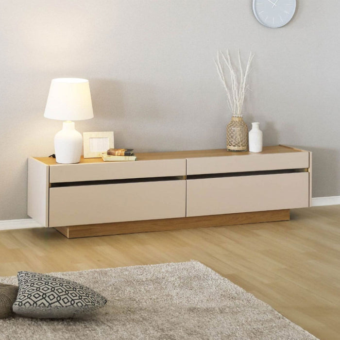 テレビボード  幅150cm くすみカラー taupe オーク ウォールナット 突板 北欧