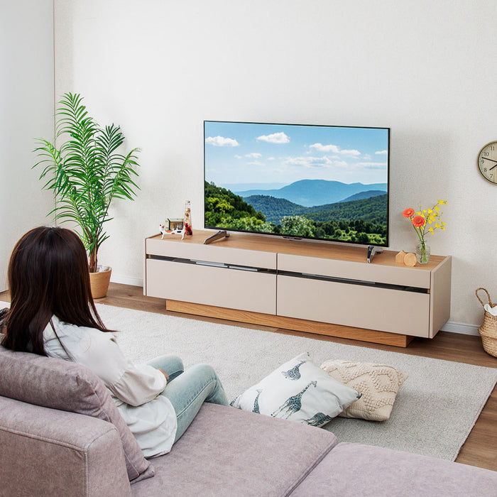 テレビボード  幅180cm くすみカラー taupe オーク ウォールナット 突板 北欧