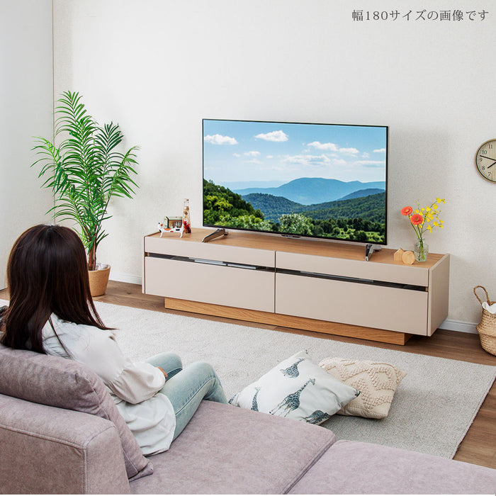 テレビボード  幅210cm くすみカラー taupe オーク ウォールナット 突板 北欧