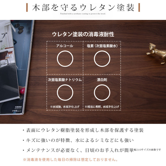 テレビボード  幅210cm くすみカラー taupe オーク ウォールナット 突板 北欧