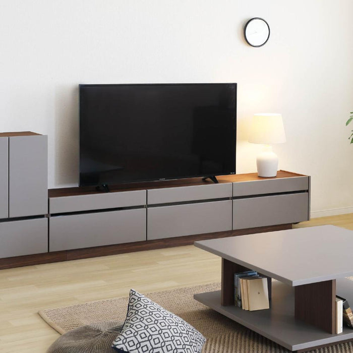 テレビボード テレビ台 210 TAUPE トープ くすみ グレー ベージュ 210cm ローボード 210 おしゃれ TVボード 完成品 シンプル モダン リビング 収納 大容量 引き出し 強化ガラス 幅210cm TV台 TVボード 赤外線 リモコン操作