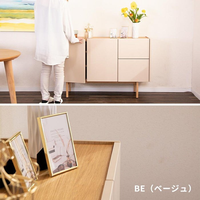 サイドボード リビングボード 120 TAUPE トープ くすみ グレー ベージュ 120cm 収納 棚 キャビネット 木製 おしゃれ 収納  脚 テレビ ボード TV台 キッチン カウンター リビング ラック 幅120 高級感 脚付き