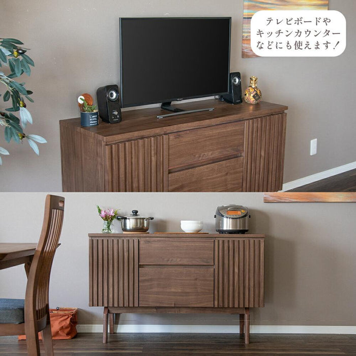 サイドボード リビングボード 本体完成品 120 ベージュ ブラウン 120cm 可動棚 棚 キャビネット 木製 おしゃれ 格子 収納 脚 脚付き 脚無し 2way 台輪 テレビ ボード キッチン カウンター リビング ラック 幅120 赤外線 リモコン操作 北欧
