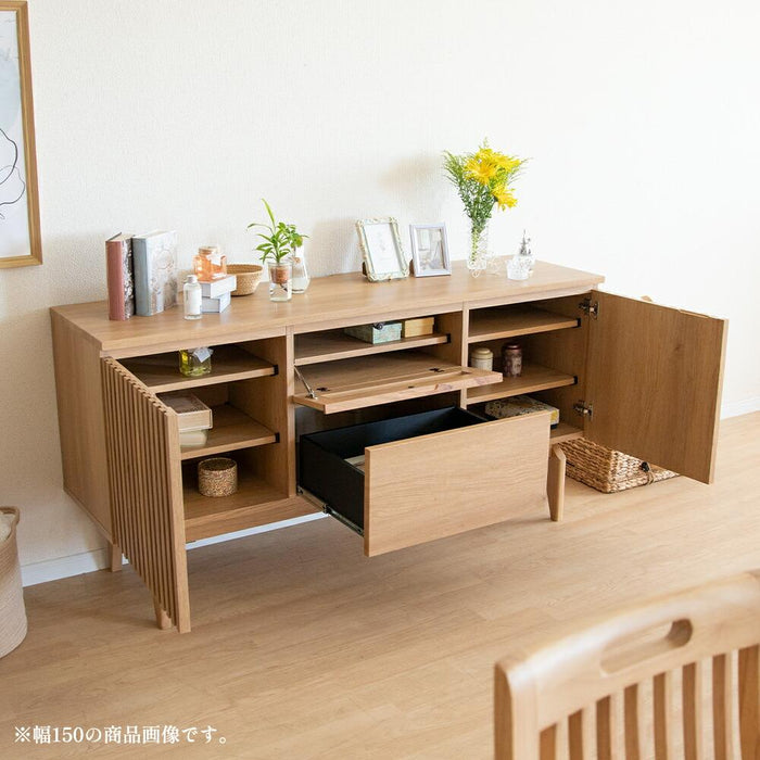 サイドボード リビングボード 本体完成品 120 ベージュ ブラウン 120cm 可動棚 棚 キャビネット 木製 おしゃれ 格子 収納 脚 脚付き 脚無し 2way 台輪 テレビ ボード キッチン カウンター リビング ラック 幅120 赤外線 リモコン操作 北欧