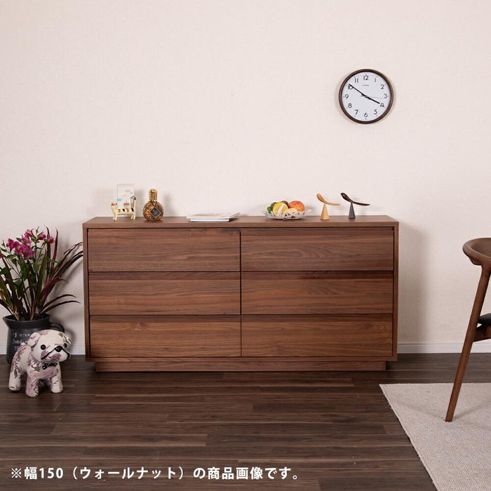 ローチェスト チェスト キャビネット 幅120 完成品 可動棚 タンス たんす 棚 フルオープン 引き出し 桐 洋服 収納 ホワイトオーク ウォールナット 突板 ベージュ ブラウン シンプル 北欧