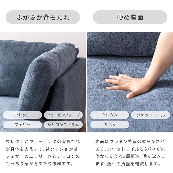 ソファ カウチソファ 北欧 L字 本体完成品 フロアソファ おしゃれ 2人掛け 3人掛け 右 左 分割 脚なし 撥水 ファブリック 茶 緑 青 ブルー カーキ カウチ ソファー 幅 205 カバーリング コーナー 布 205cm 3人掛け セット